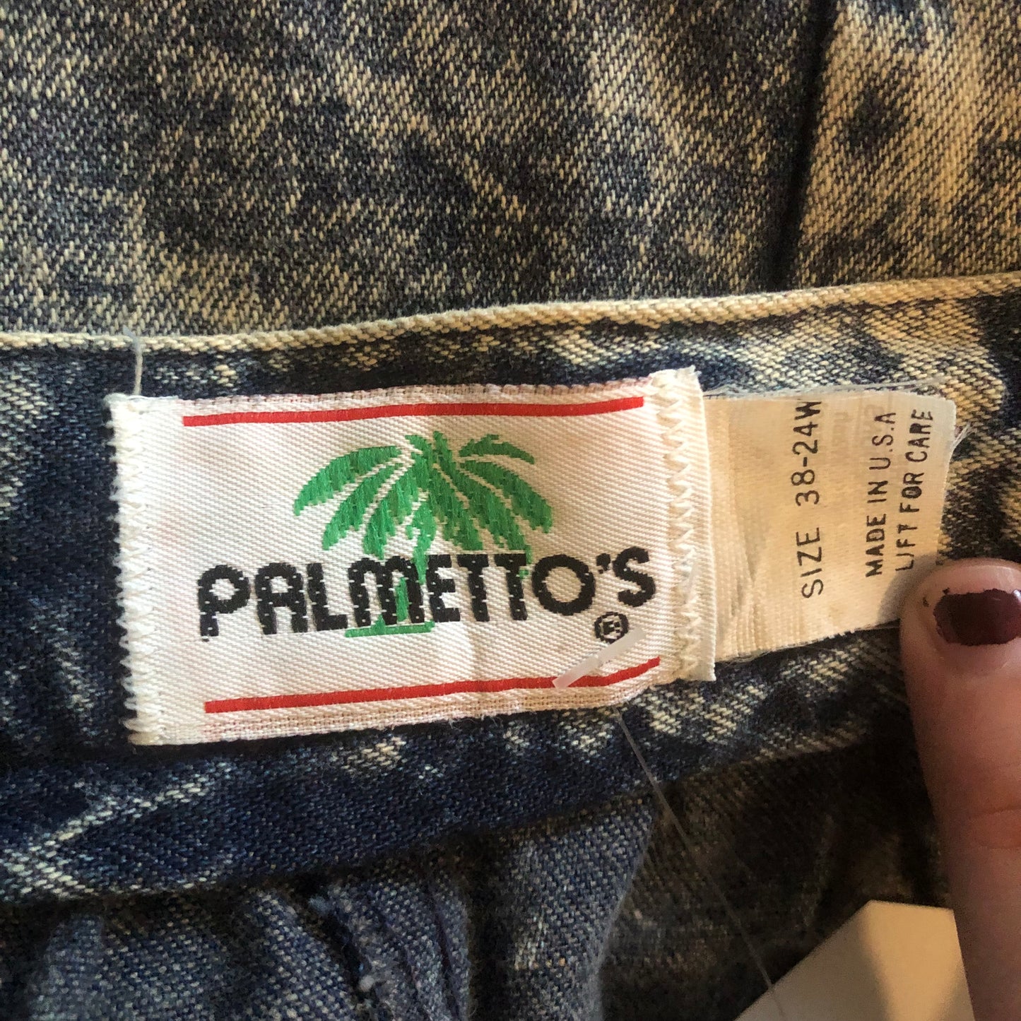 80’s/90’s Palmetto’s Acid Wash Denim Circle Skirt (2X)