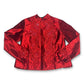 Y2K Chico’s Shiny Ruby Red Blouse (L)