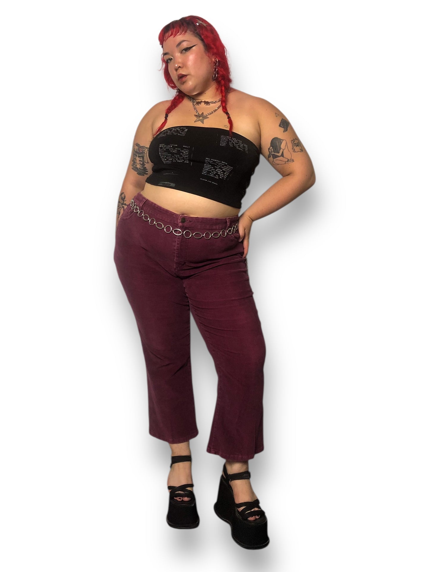 Y2K St. John’s Bay Maroon Corduroy Pants (2X)