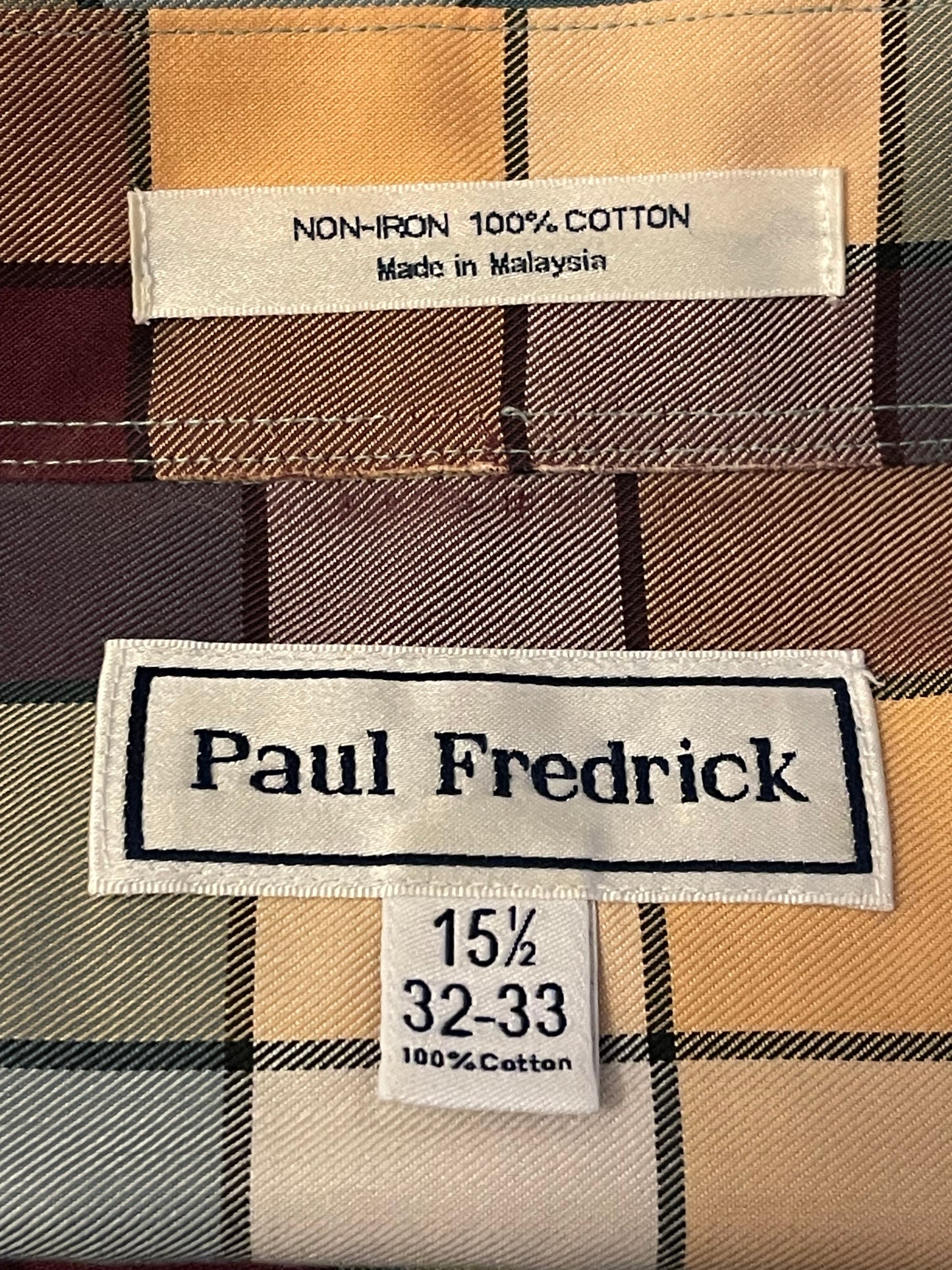 Y2K/Modern Paul Frederick Pastel Checkered Print Button Down Shirt (M/L)