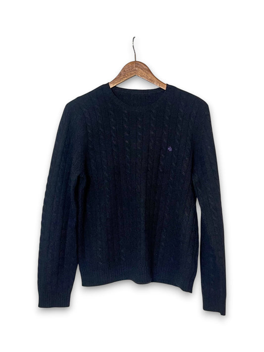 90’s/Y2K Black Cable Knit Sweater (M/L)