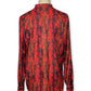 90’s Red Snake Print Button Down Shirt (L/XL)