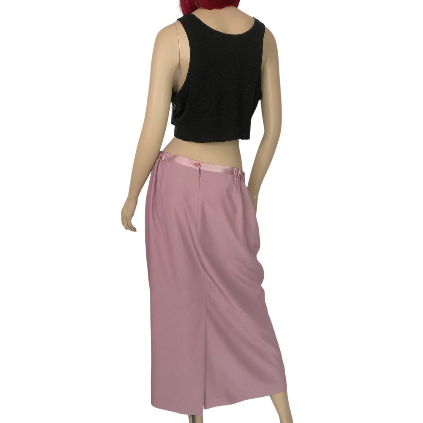 Y2K Draper’s and Damon’s Mauve Pink Pencil Midi Skirt (XL)